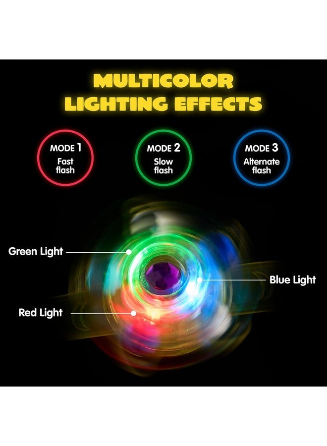 JOYIN 12 Pack LED Light Up Spinner Bracelets, Glow in The Dark Fidget Party Favors for Kids, Birthday Goodie Bags Stuffers, Treasure Box Toys for Classroom - Image 3