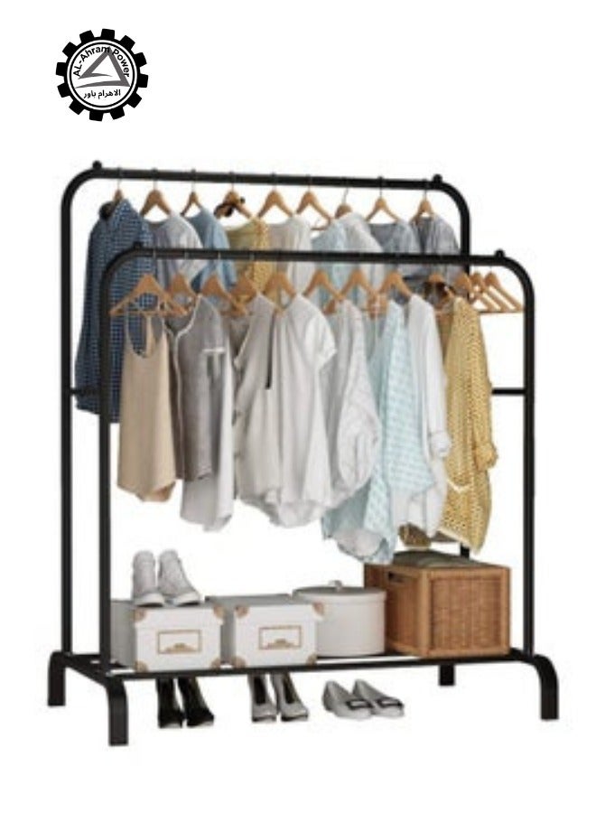 Clothes Organizer And Metal Stand Black 150x110x40cm - Image 3