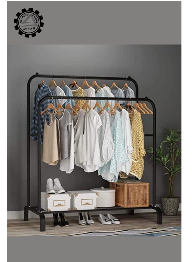 Clothes Organizer And Metal Stand Black 150x110x40cm - Image 2