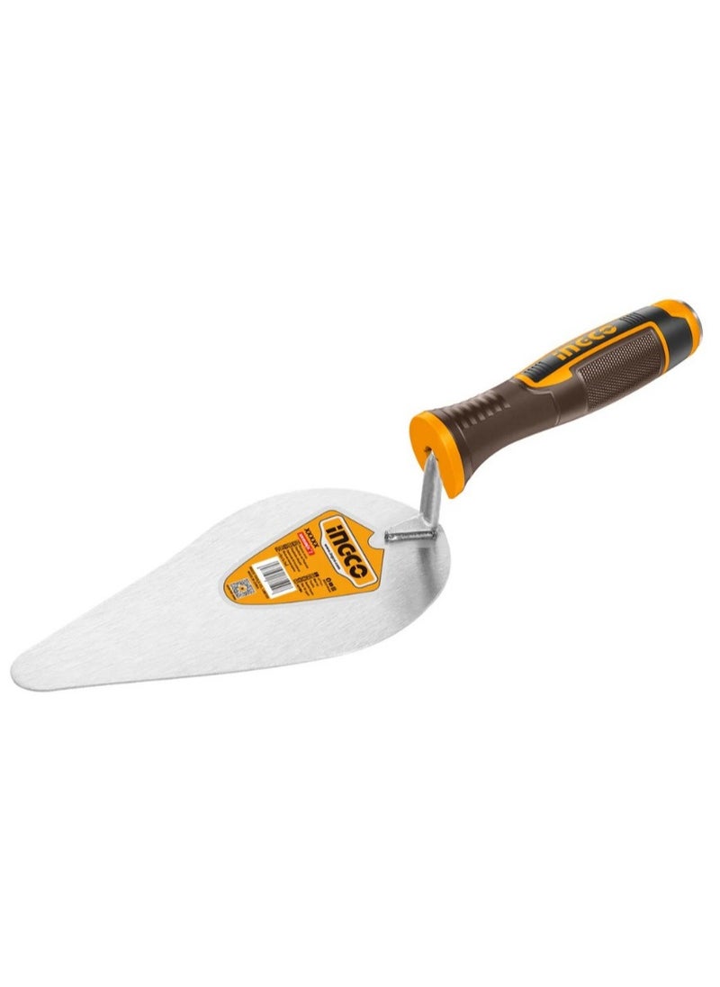 INGCO Bricklaying Trowel Heavy-duty construction for durability in tough conditions, Size: 6" / 150mm, insulated handle, Diameter of Connecting Rod: 9.5mm, Model : HBT618  - Image 1