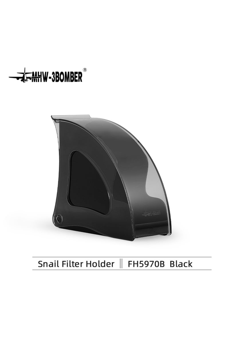 Black Mhw-3bomber Classic Coffee Filter Holder Durable Coffee Filter Storage Box Cafe Bar Filter Box