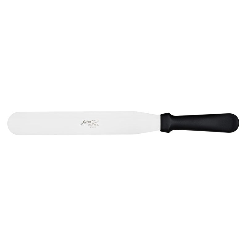 Ateco Ultra Straight Spatula with 10Inch Stainless Steel Blade Plastic Handle Dishwasher Safe Black