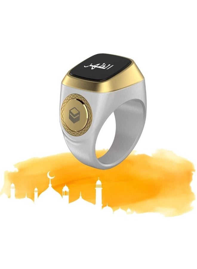 iQIBLA Smart Tasbih Zikr Ring Lite New 2022  only 11.7g 22 MM WHITE  - Image 1