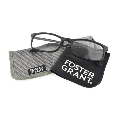 Foster Grant mens Kramer E.readersÂ™ Glasses Reading Glasses, Matte Black/Transparent, 51 mm US - Image 2