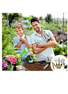 Excefore 5 Piece Garden Tools Set-Gardening Tools Pruning Shears Garden Gloves Succulent Tools Set Heavy Duty Gardening Tools Aluminum with Soft Rubberized Non-Slip Handle Tools  - Image 2