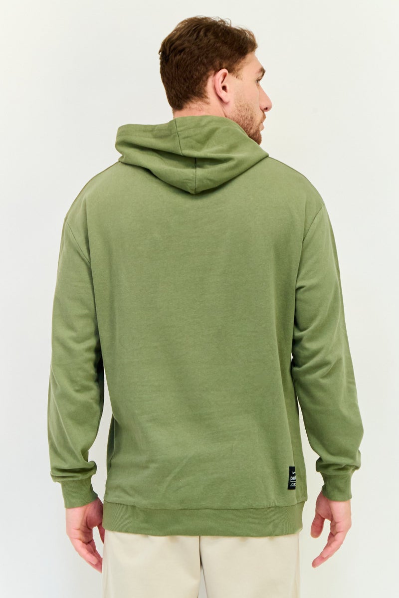 Paul Frank Men Long Sleeves Brand Logo Hoodie, Green - Image 3