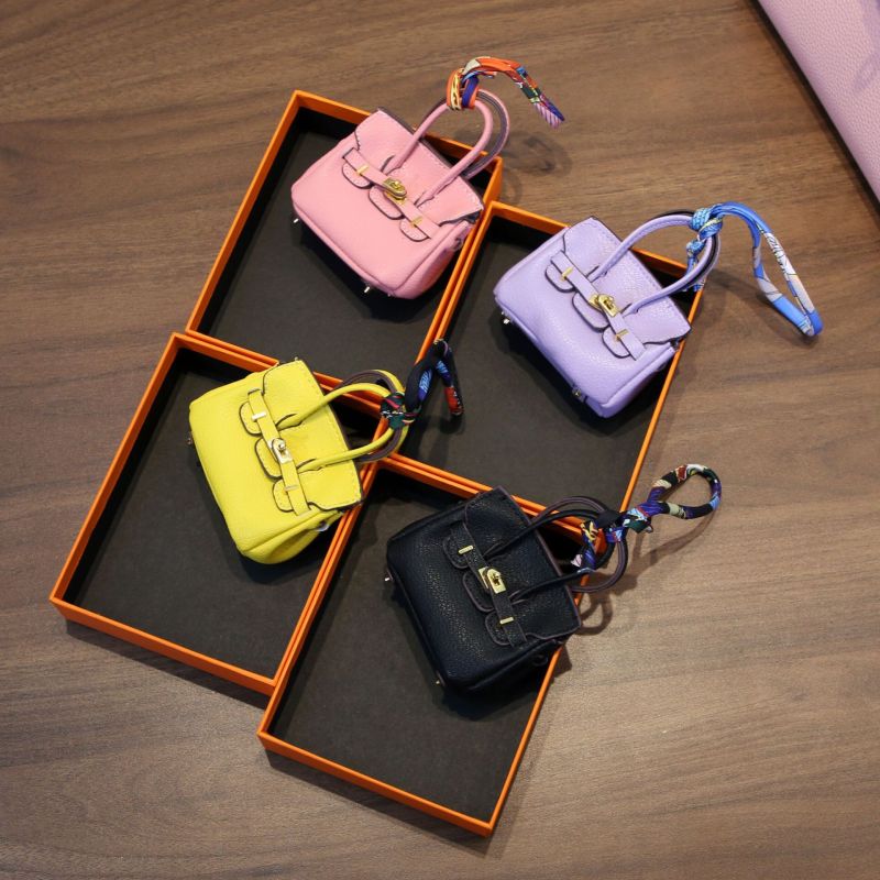 Mini Bag Microfiber Leather Compact Versatile Keychain - Wear-resistant Cute Accessory for Organizing Small Essentials - Image 3