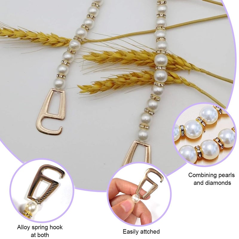 HASTHIP ® Girly Jewelry Shoe Charms for Clog Slides Sandals, DIY Flower Pearl Shoe Decoration Charm Accessories for Girls Women, Party Favors Birthday Gifts - Image 4