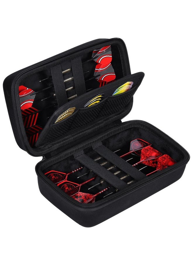 Co2Crea Hard Case Compatible With Steel Tip Or Soft Tip Darts, Holds 12 Darts And Extra Accessories, Built-In Storage Tubes And Pockets For Flights, Tips, Shafts  - Image 1