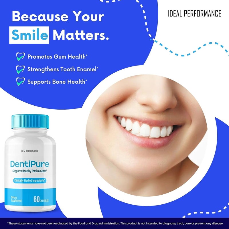 IDEAL PERFORMANCE Dentipure Capsules for Healthy Teeth and Gums Dentipure Supplement Pills Advanced Oral Probiotics  All Natural Blend to Support Fresh Breath Denti Pure Oral Health Denti pure Reviews 60 Capsules - Image 5