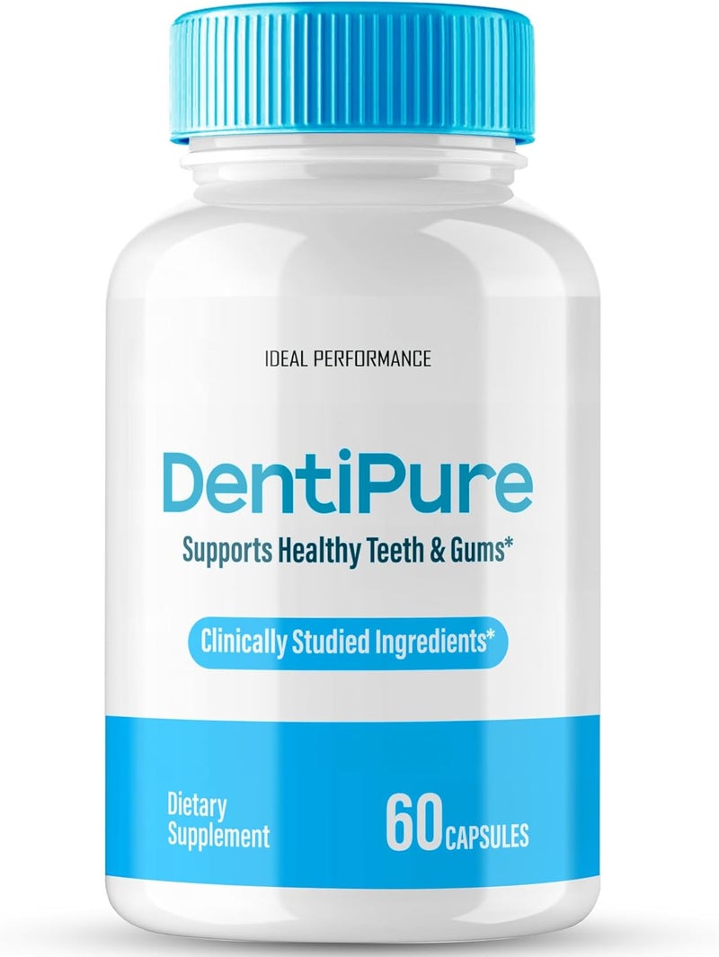 IDEAL PERFORMANCE Dentipure Capsules for Healthy Teeth and Gums Dentipure Supplement Pills Advanced Oral Probiotics  All Natural Blend to Support Fresh Breath Denti Pure Oral Health Denti pure Reviews 60 Capsules - Image 1
