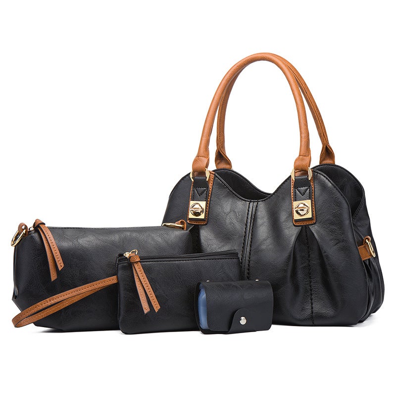2026 New Retro Multi-Size Bag Set - European Style Handbag, Shoulder Bag & Crossbody Bag - Wholesale Factory Direct