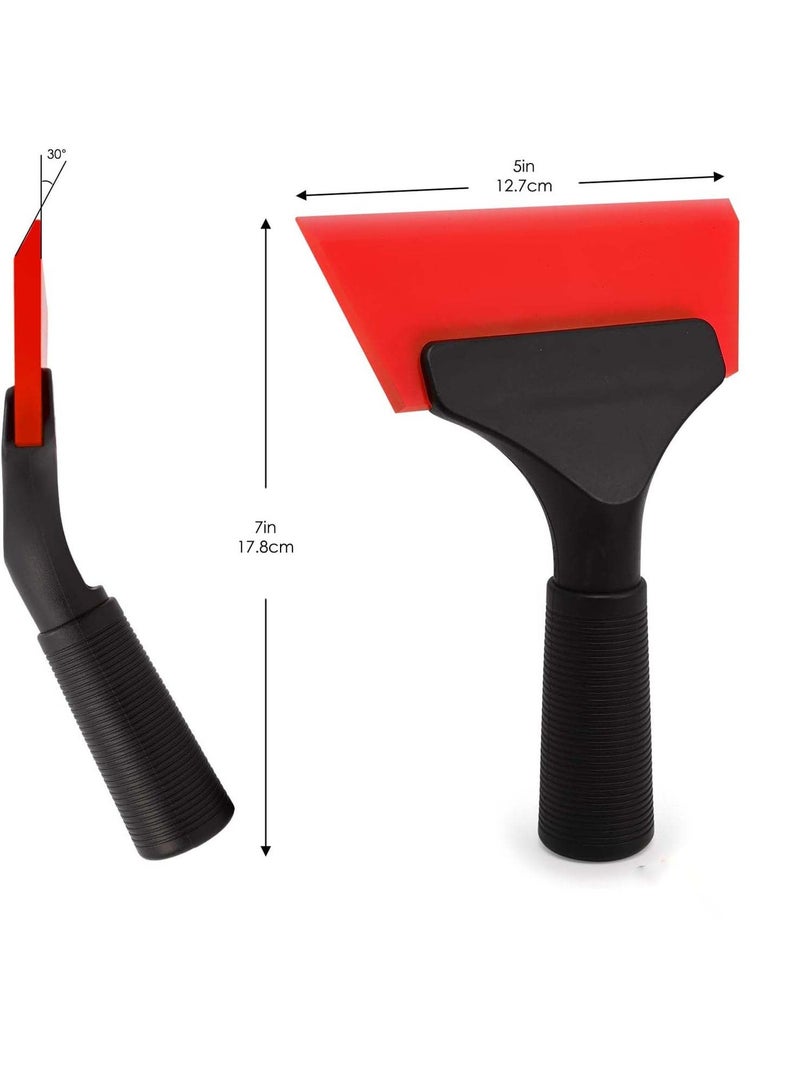 jaexest 5 Inch Small Rubber Squeegee – Window Tint Squeegee for Car, Glass, Mirror, Shower, Auto, Windows Cleaning – Red - Image 4