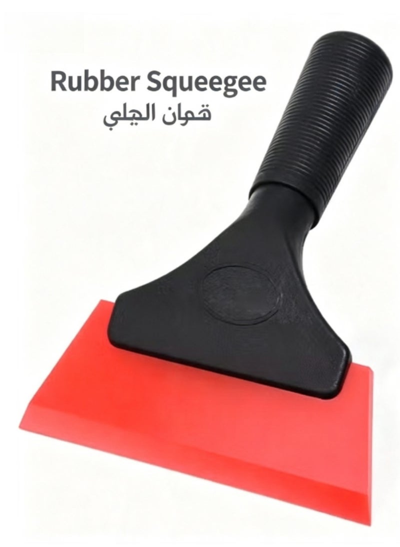 jaexest 5 Inch Small Rubber Squeegee – Window Tint Squeegee for Car, Glass, Mirror, Shower, Auto, Windows Cleaning – Red - Image 1