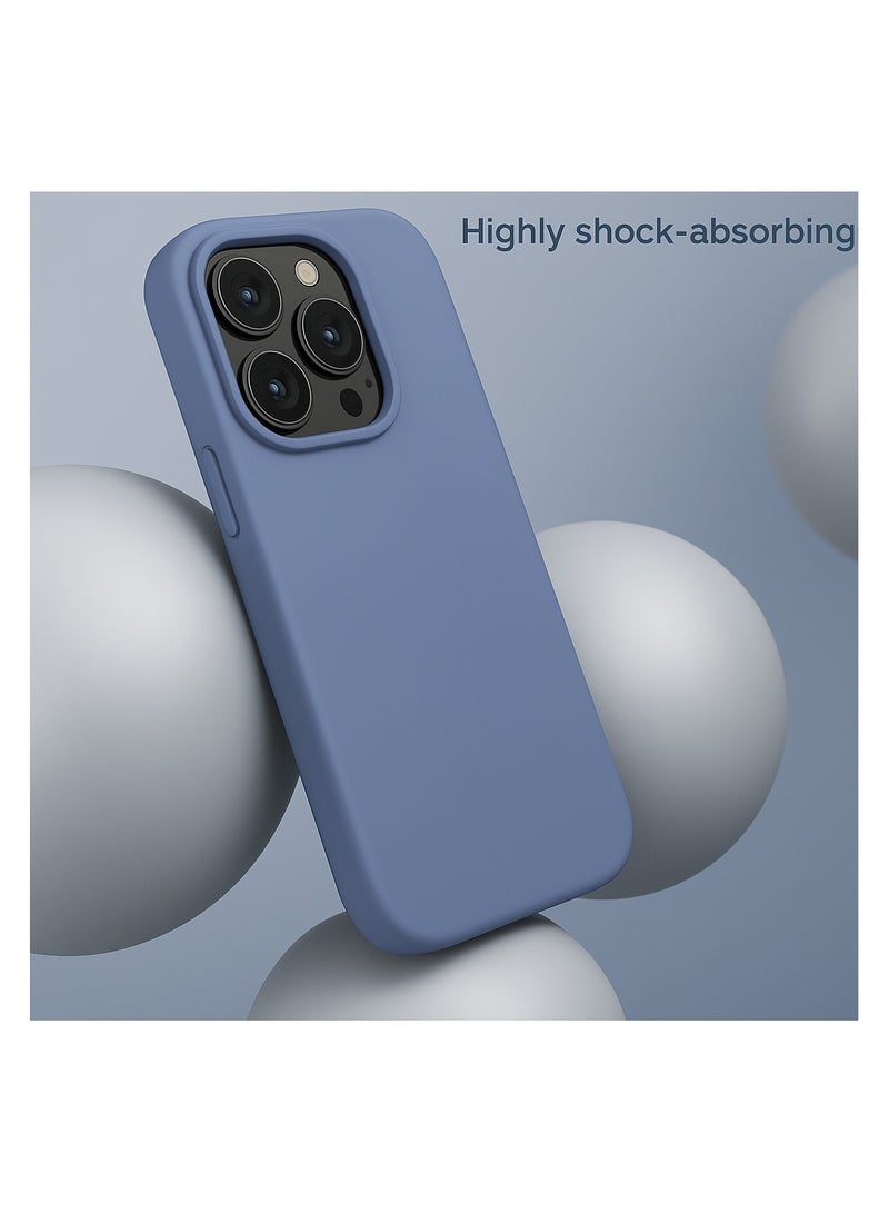 بروتيكت غطاء حماية سيليكون لهاتف iPhone 15 Pro Max مع MagSafe – مقاوم للخدوش والصدمات – أزرق شتوي | SMIP15PMBLU - Image 3