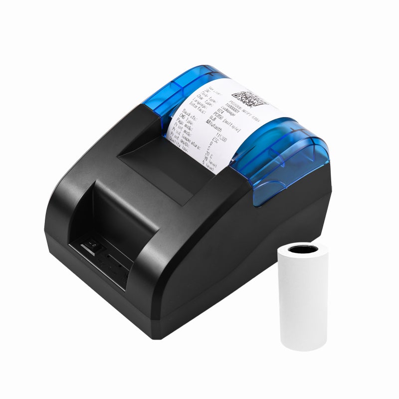 Bisofice Thermal Receipt Printer 56mm Paper Width 90mm/s Print Speed Portable Desktop - USB Bluetooth Wireless for Restaurant Pos - Image 1