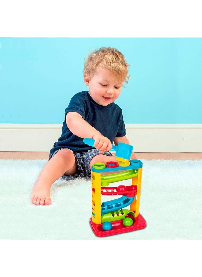Playkidz - Durable Pound A Ball Toys for Toddler, Stacking, Learning, Active, Early Developmental Hammer Montessori Toys, Fun Gifts for Boy & Girl - STEM Educational Toy - Great Birthday Gift Ages 1 2 3 - Image 1