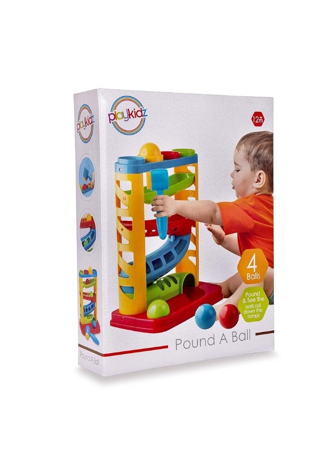 Playkidz - Durable Pound A Ball Toys for Toddler, Stacking, Learning, Active, Early Developmental Hammer Montessori Toys, Fun Gifts for Boy & Girl - STEM Educational Toy - Great Birthday Gift Ages 1 2 3 - Image 1