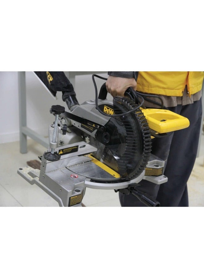 DEWALT Dewalt Dw714-B5- 250Mm 1650W Non Slide Compound Mitre Saw Good For Wood And Aluminum. With Blade  Yellow Black  - Image 5