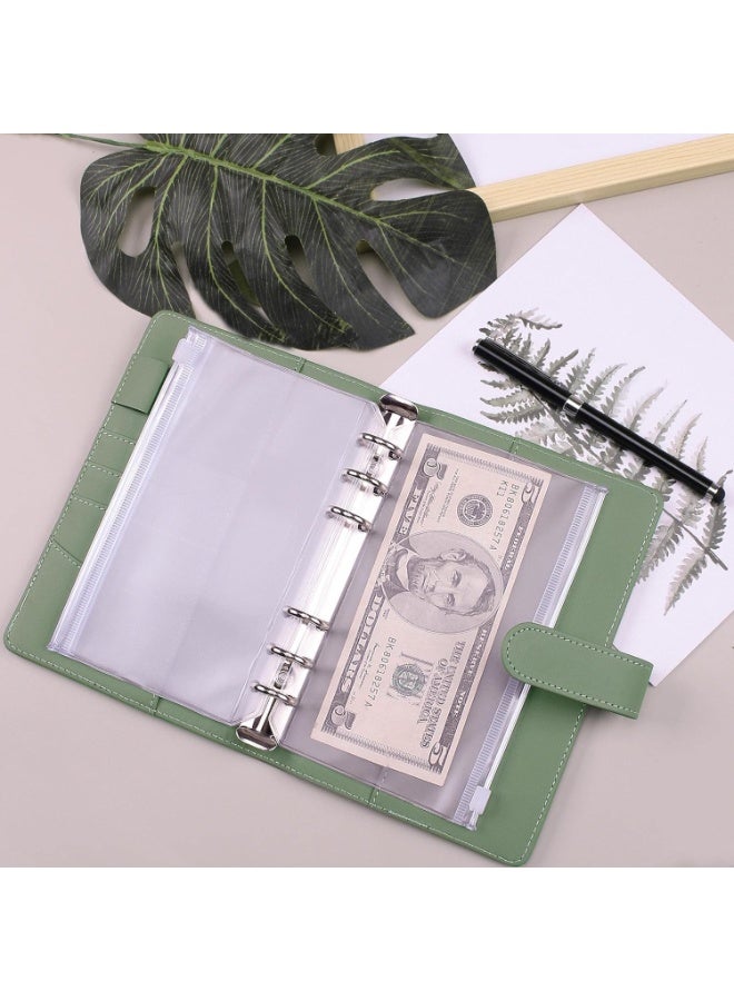 Money Saving Binder, Savings Challenges Book with for Cash Envelopes, 12pcs Zipper Envelopes A6 Budget Binder, Budget Planner for Managing Budgets and Saving Money -(Green-7.4IN) - Image 4