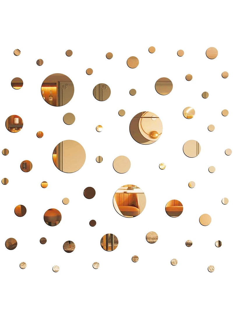 Incrizma Incrizma Acrylic Mirror Setting Wall Sticker Decal (Gold) - 60 Pieces 