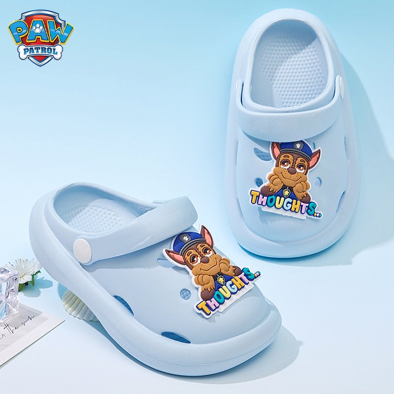 [70% discount] Wang Wang team children's slippers summer baby home cute children's cartoon hole shoes soft light - Image 1