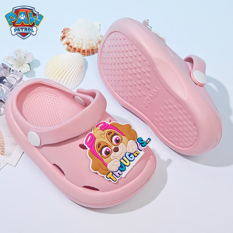 [70% discount] Wang Wang team children's slippers summer baby home cute children's cartoon hole shoes soft light - Image 2