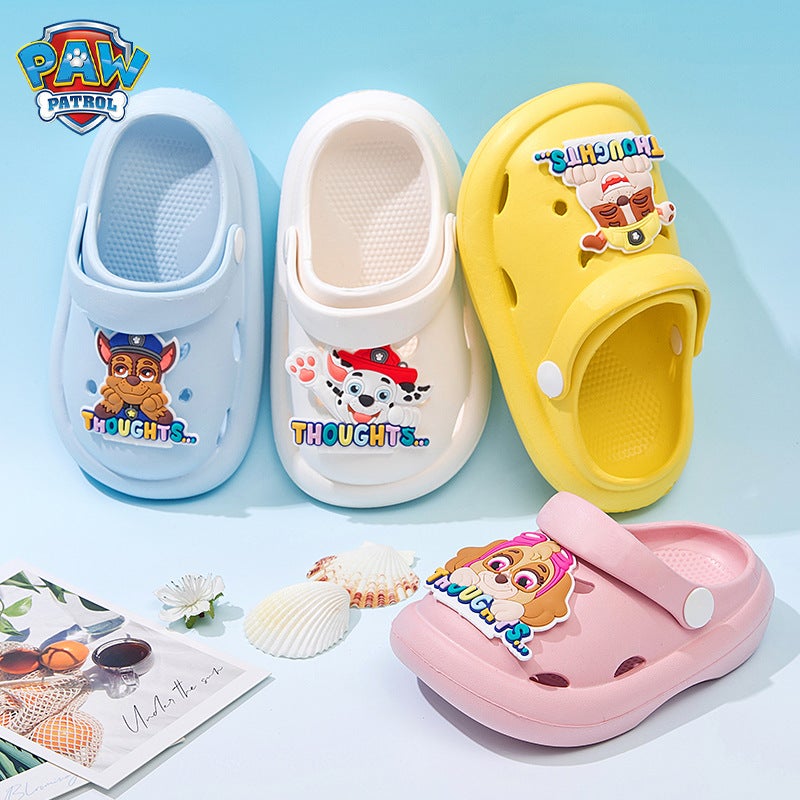 [70% discount] Wang Wang team children's slippers summer baby home cute children's cartoon hole shoes soft light - Image 3
