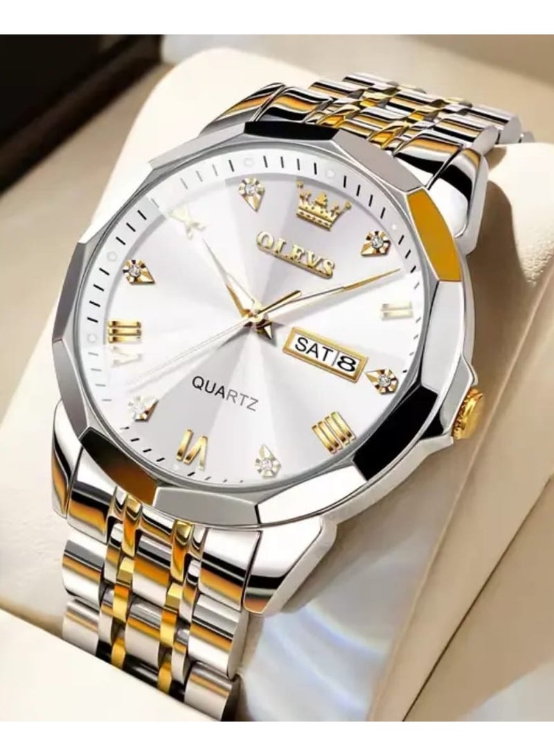 OLEVS men's wrist watches , stainless steel and waterproof classic style watch - Image 3