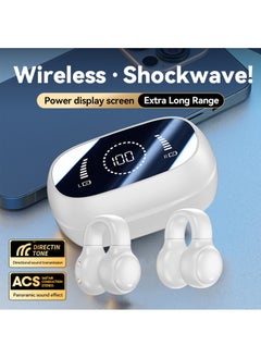 Chomel New ear clip bone conduction Bluetooth headset, non-in-ear sports digital display, long battery life earphone  - Image 4