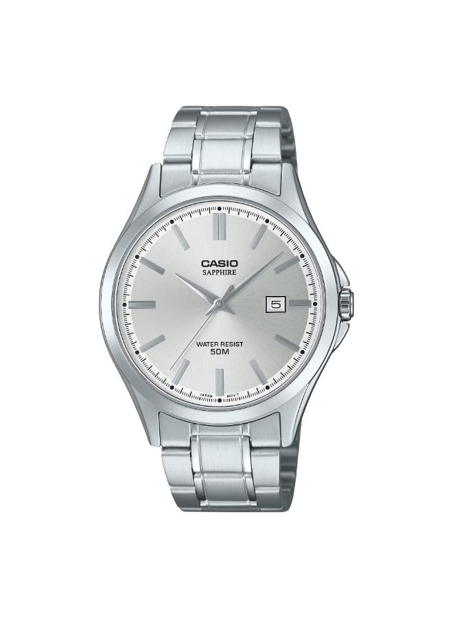 كاسيو ساعة رجالية ستانلس ستيل بعقارب -- - . مم