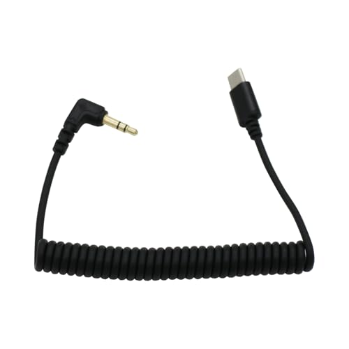 PDEEY 3.5mm TRS to USB C Coiled Cable Compatible with Rode Wireless GO 2 / VideoMic Go Pro+, Hollyland Lark M1/ M2, iPhone 15 - DAC Audio Microphone Adapter - Image 5