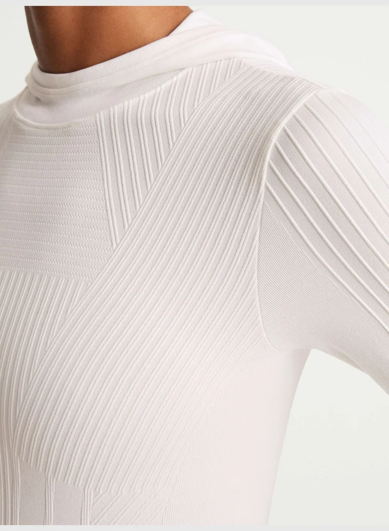 oysho Seamless hooded running top