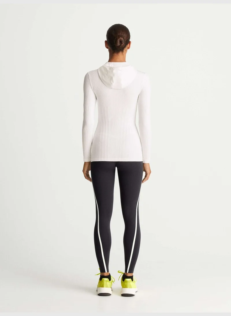 oysho Seamless hooded running top