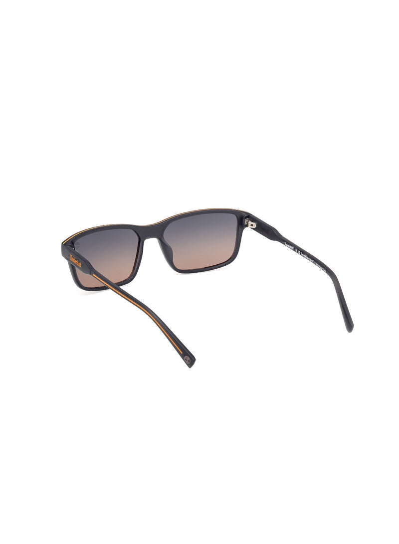 TIMBERLAND FULL RIM MALE RECTANGULAR GREY INJECTED SUNGLASSES - Image 3