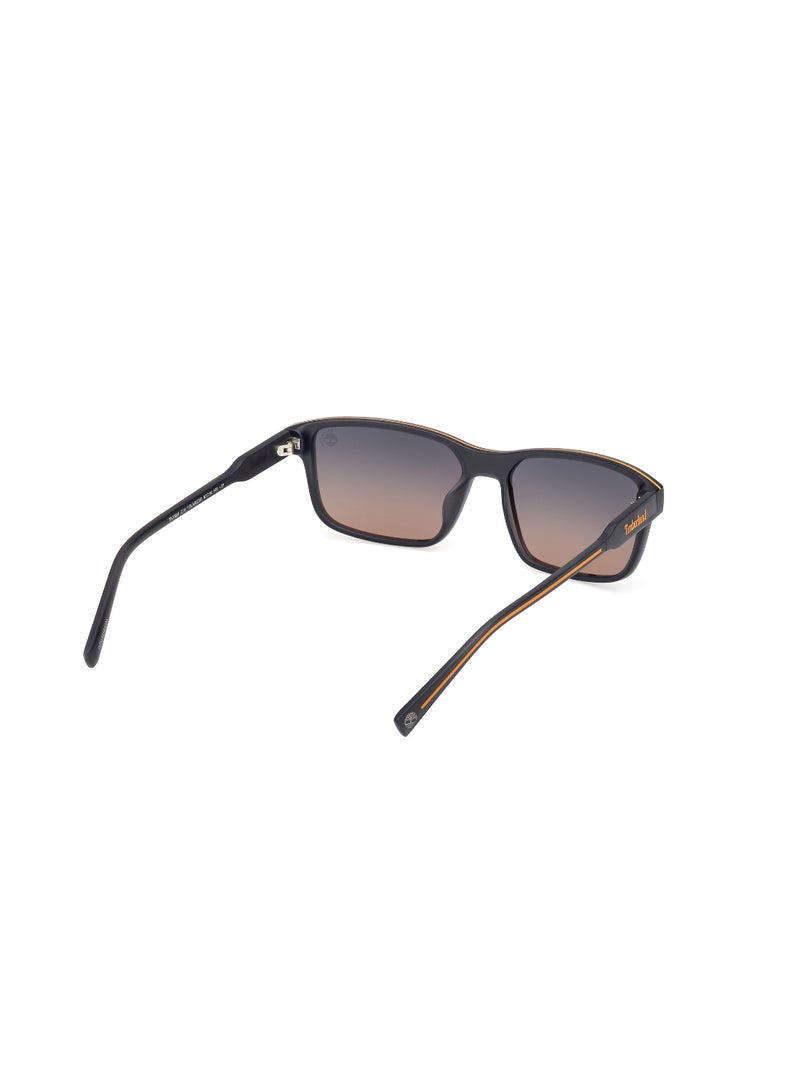 TIMBERLAND FULL RIM MALE RECTANGULAR GREY INJECTED SUNGLASSES - Image 5