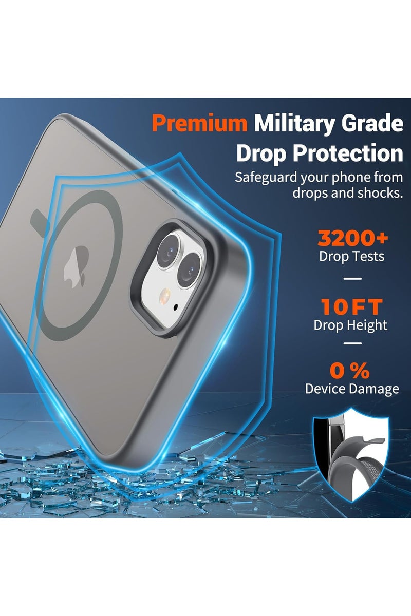 Denx Magnetic Case for iPhone 11 [Shockproof & Slim] Matte Hard Back Cover with high-Grade Protection | Titanium gray - Image 2