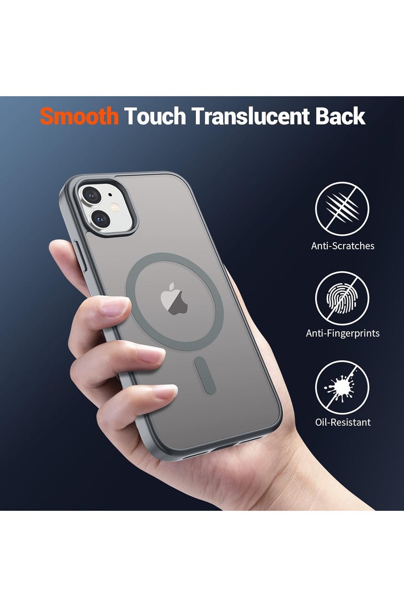 Denx Magnetic Case for iPhone 11 [Shockproof & Slim] Matte Hard Back Cover with high-Grade Protection | Titanium gray - Image 4