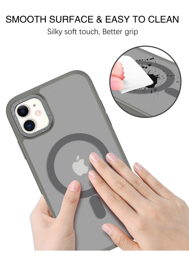 Denx - Magnetic Case for iPhone 11 6.1-Inch Compatible with MagSafe, Translucent Matte Back Slim Shockproof Phone Cover (titanium gray) - Image 1