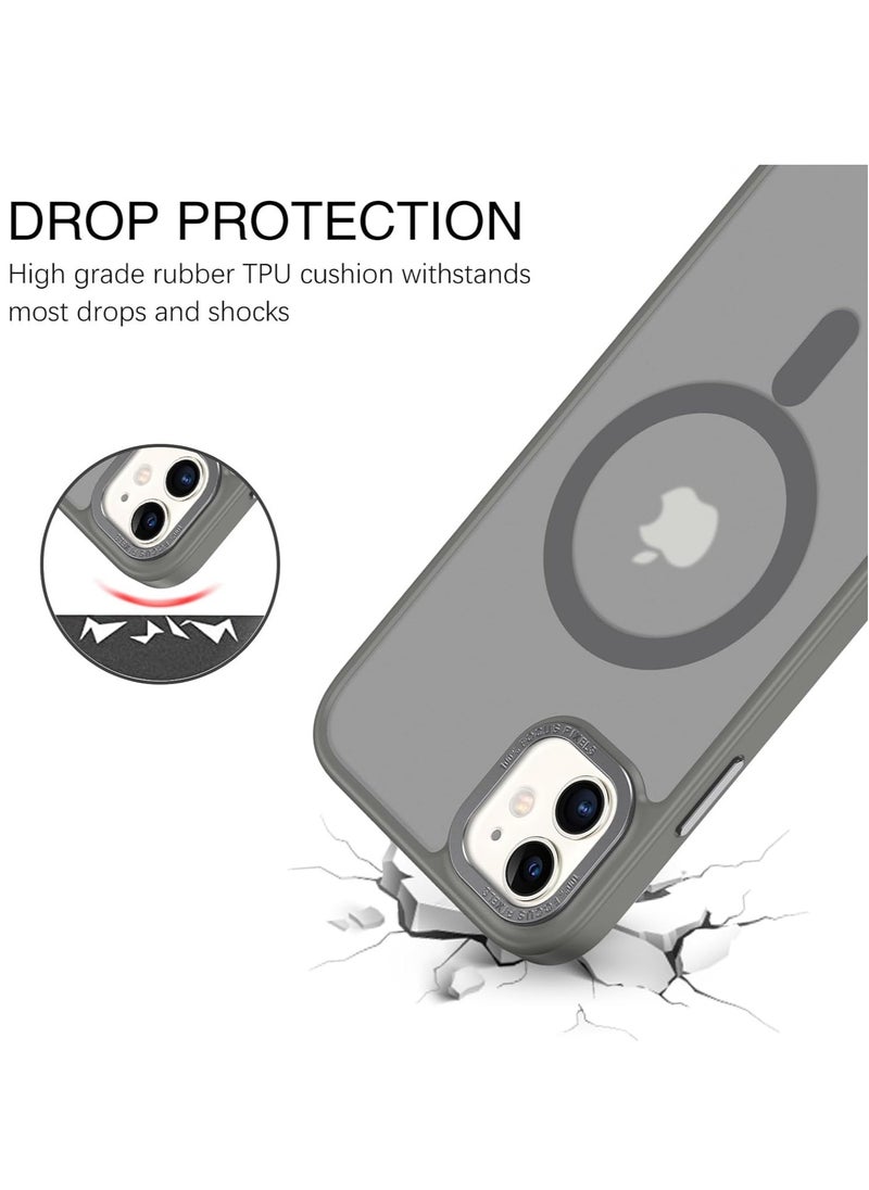Denx - Magnetic Case for iPhone 11 6.1-Inch Compatible with MagSafe, Translucent Matte Back Slim Shockproof Phone Cover (titanium gray) - Image 1