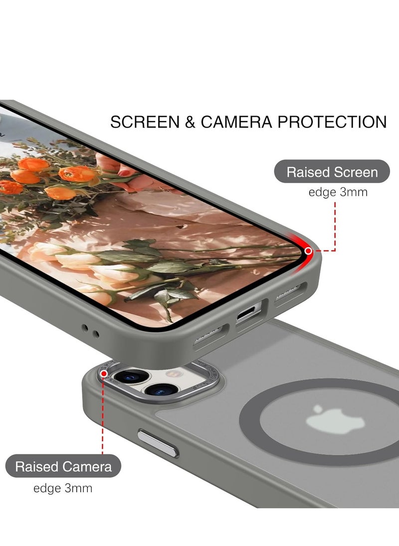 Denx - Magnetic Case for iPhone 11 6.1-Inch Compatible with MagSafe, Translucent Matte Back Slim Shockproof Phone Cover (titanium gray) - Image 1