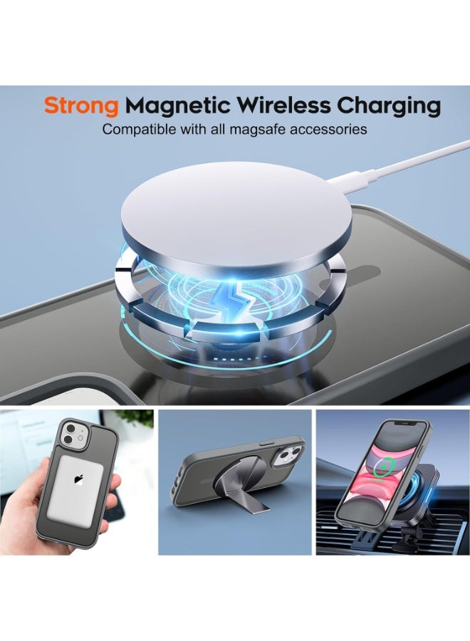 أكاليكس جراب مغناطيسي لهاتف آيفون 11 [مقاوم للصدمات ونحيف]، غطاء خلفي صلب غير لامع مع حماية عالية الجودة |تيتانيوم رمادي) - Image 3