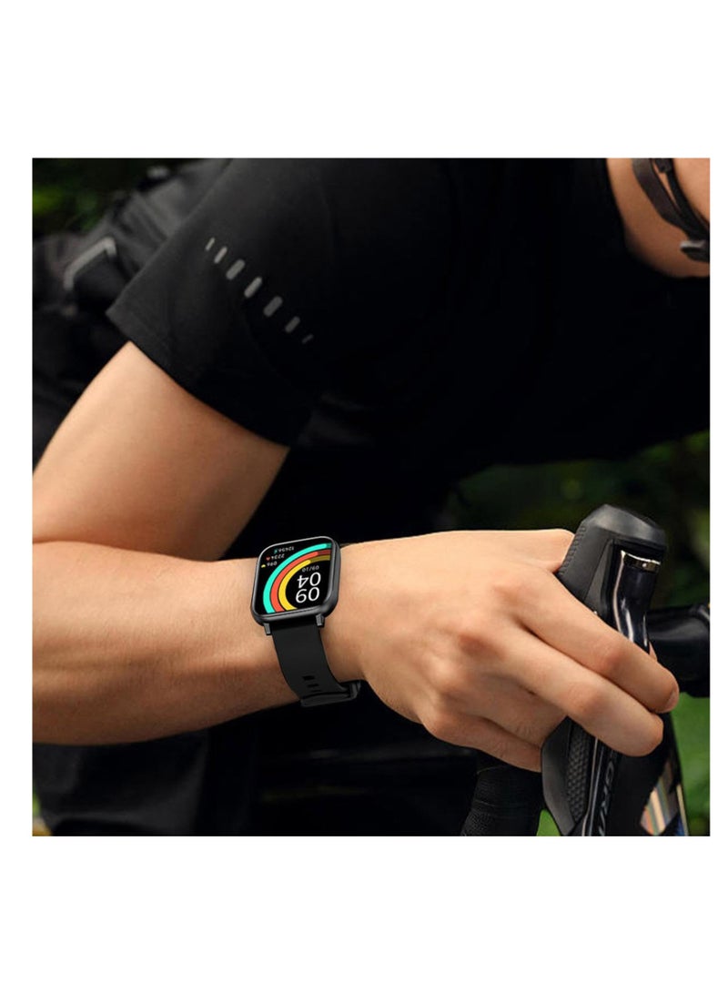 Excefore ساعة رياضية ذكية، سوار ذكي بشاشة عالية الدقة مقاس 1.77 بوصة، ساعة اتصال بلوتوث متقدمة للهواتف التي تعمل بنظام أندرويد مع الرد/التصنيع، عمر بطارية طويل للغاية، أقراص مخصصة بأنماط متعددة - Image 2