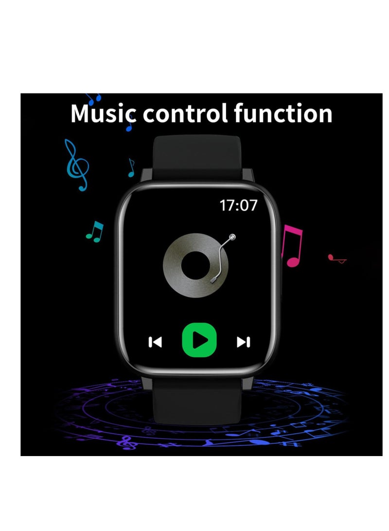 Excefore ساعة رياضية ذكية، سوار ذكي بشاشة عالية الدقة مقاس 1.77 بوصة، ساعة اتصال بلوتوث متقدمة للهواتف التي تعمل بنظام أندرويد مع الرد/التصنيع، عمر بطارية طويل للغاية، أقراص مخصصة بأنماط متعددة - Image 5