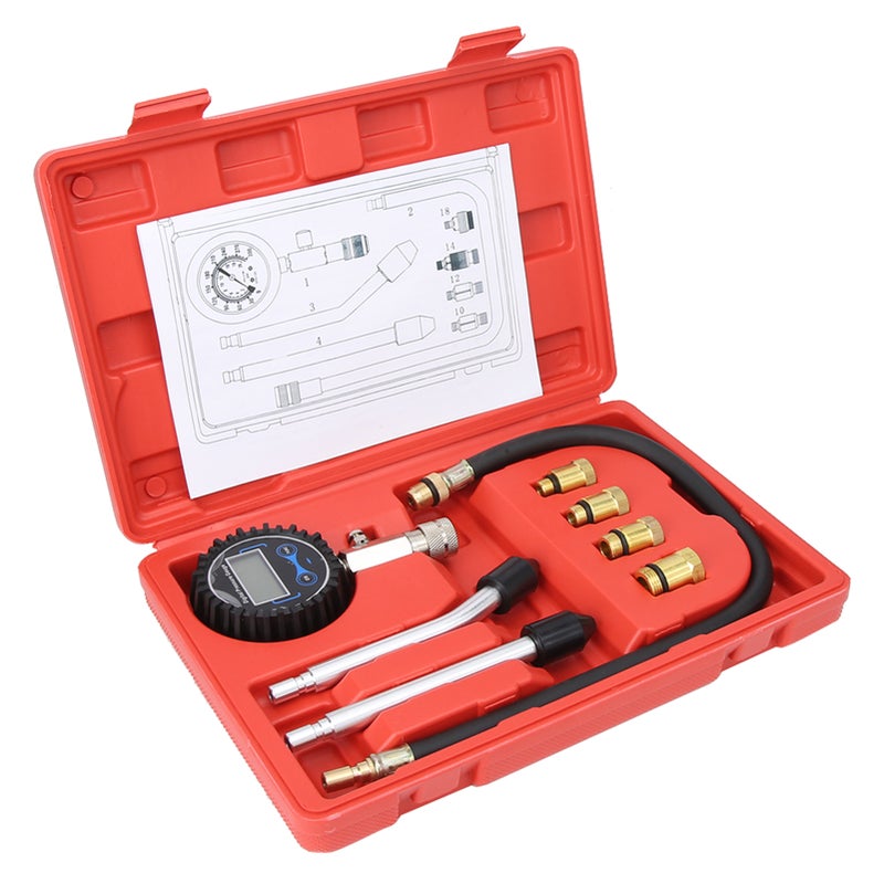 3 ‑300 PSI Engine Cylinder Pressure Detection Digital Gauge Repair Tester Kit - Image 2