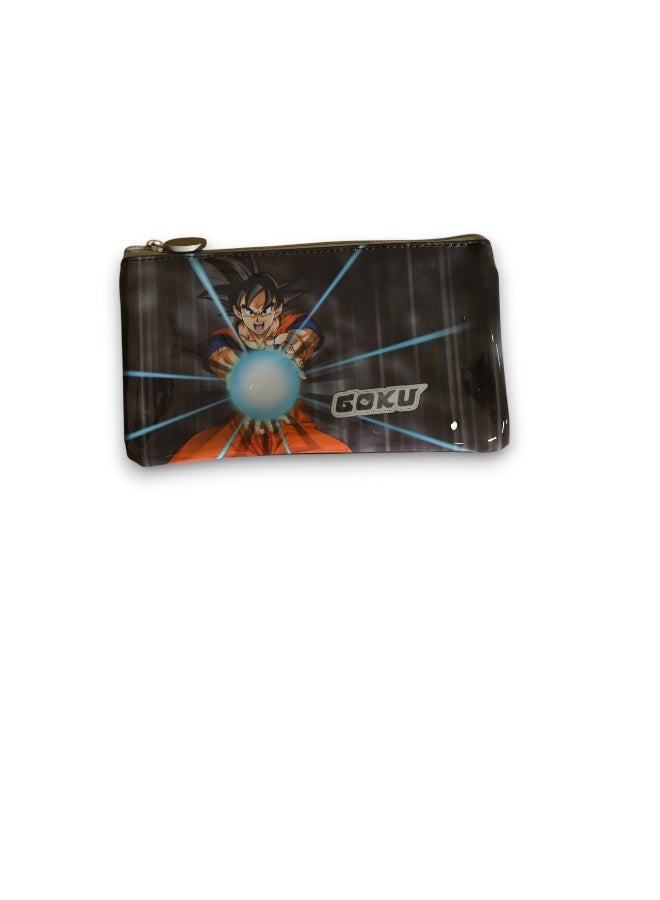 دراجون بول زد حقيبة سفر بعجلات مقاس 18 بوصة، حقيبة غداء، حافظة أقلام، زجاجة مياه، صندوق غداء - Image 4