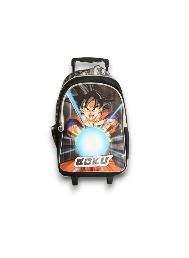 دراجون بول زد حقيبة سفر بعجلات مقاس 18 بوصة، حقيبة غداء، حافظة أقلام، زجاجة مياه، صندوق غداء