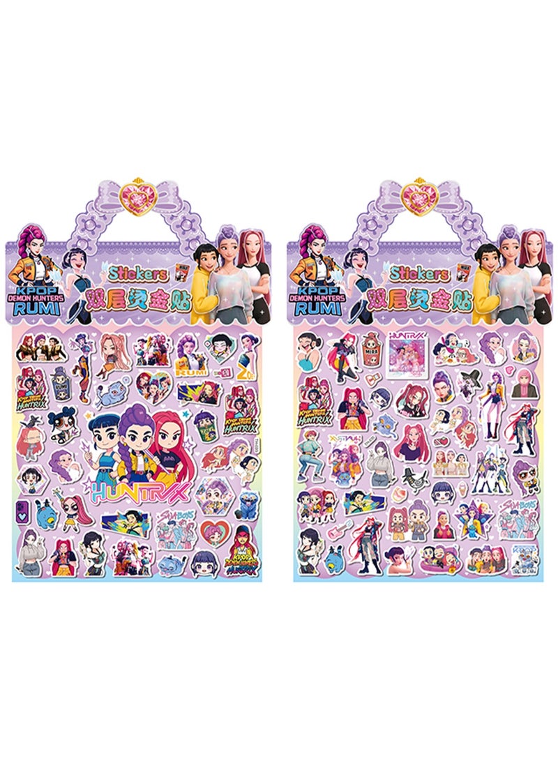 K-POP Witch Hunters Cartoon Sticker Set, Adorable Cartoon Girl Stickers, Waterproof Vinyl Material, DIY Notebook & Laptop Decorations - Image 1