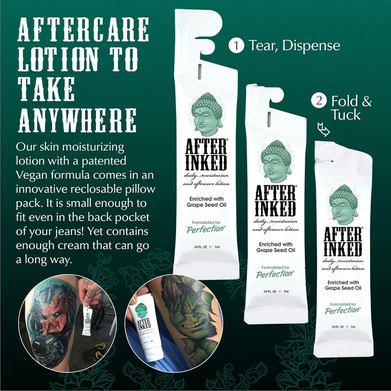 After Inked مرطب الوشم بعد الحبر وكريم العناية - عبوات وسادة 50 - Image 2