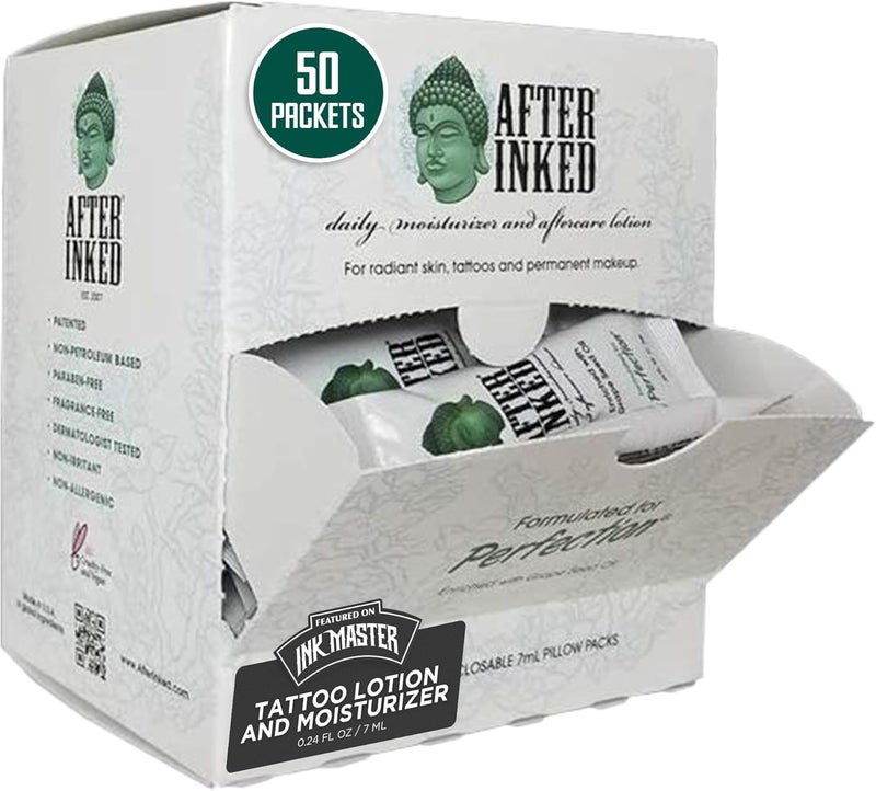 After Inked مرطب الوشم بعد الحبر وكريم العناية - عبوات وسادة 50 - Image 1